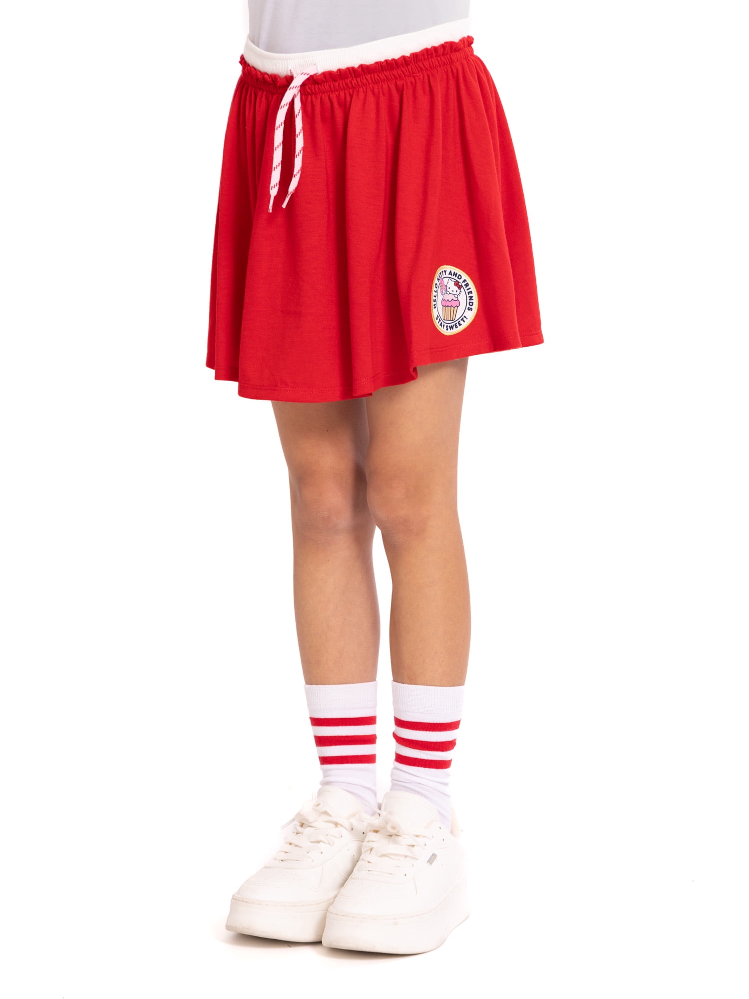 Wonder Nation x Hello Kitty Girls Double Waistband Skort, Sizes 4-16