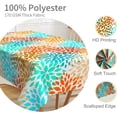 thumbnail image 3 of 60x84inches Blue Orange Flowers Tablecloth Abstract Dahlia Floral Modern Art Rectangle Tablecloths Stain Resistant and Washable Table Cloth Cover for Dining Room Kitchen Indoor Outdoor Decor, 3 of 7