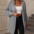 thumbnail image 2 of Vedolay Cardigan Sweaters for Women Open-Front Cardigan Coat Solid Color Coats for Women Gray,S, 2 of 5