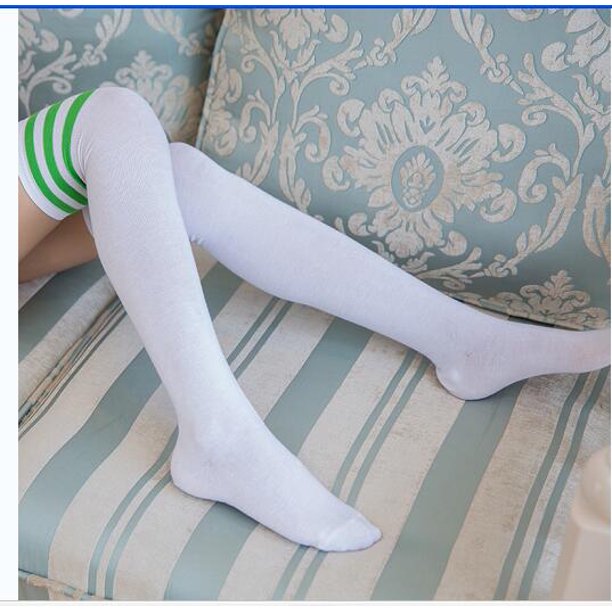 Medias de estilo universitario japonés para damas, medias hasta la rodilla, calcetines de animación para estudiantes, calcetines de triple rodilla