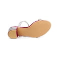 thumbnail image 5 of BLISSFUL STEP Women Rhines Block Heel Slide Sandals Hot Pink 9, 5 of 8