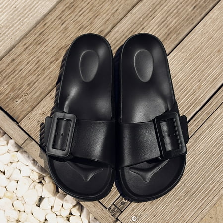 

Athletic Slide Water Shower Beach Slippers Adjustable Buckle House Indoor Outdoor Slip On Flat Sandals