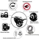 thumbnail image 3 of Juego de 20 ruedas giratorias industriales de alta resistencia con freno, 3 of 9