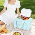 thumbnail image 6 of Portable Insulated Lunch Bag, Compact Large Capacity Cooler Tote, Nylon Thermal Container With Zippered Storage, Heat Retention Foil Lining, Lightweight Design, Picnic And Daily Use Bag, 6 of 7