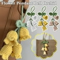 thumbnail image 3 of Chimes Flower Pendant Bell Orchid Crocheted Wind Knitted Keychain Keyring_ H5F7, 3 of 8