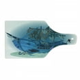 thumbnail image 1 of Pirate Ship Cutting Board, Sunken Old Wrecked Buccaneer Vessel Antique Aquatic Underwater View, Tempered Glass Cutting and Serving Board, Wine Bottle Shape, Blue Almond Green Pink, by Ambesonne, 1 of 1