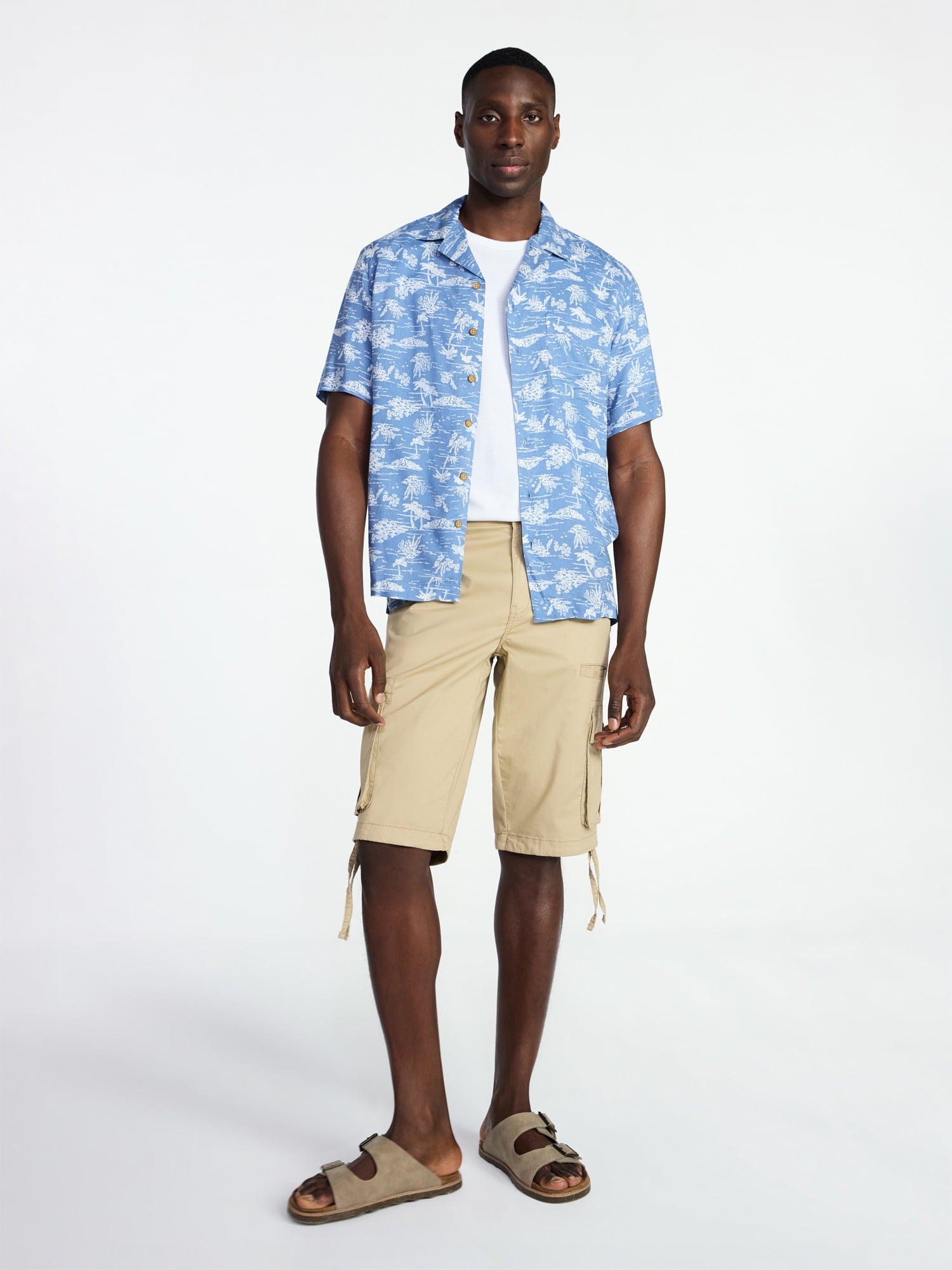 George Men's Relaxed Fit Messenger Cargo Shorts, 14" Inseam, Sizes 28-54