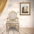 thumbnail image 3 of White Ladder 15x18 Gold Ornate Wood Framed with Double Matting Museum Art Print Titled - Hillside Rooster I, 3 of 4