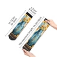 thumbnail image 2 of Salouo Rustic Blue Vase Blossoms Pattern Unisex Middle Tube Socks,Middle-Finger Knee High Socks Over The Calf Tube Stocking Crew Stockings for Women and Men Tube Socks, 2 of 8
