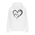 thumbnail image 4 of Hoodies for Women Ndbuld Women And Winter Casual Christmas Solid Round Neck Long Sleeve Pullover Blouse Sweatshirt White 3XL, 4 of 5