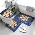 thumbnail image 3 of Bathroom Rugs Sets 3 Piece - 2025 New Year 1 Absorbent Non Slip Bath Mats, U-Shape Toilet Lid Cover, Contour Mat, Soft Washable Shower Mats Bath Rug Mat for Bathroom Tub Toilet, 3 of 7