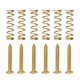 thumbnail image 4 of Paquete de 6 tornillos de pastilla de bobina simple para guitarra eléctrica con resortes (dorado), 4 of 5