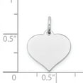 thumbnail image 3 of 14K White Gold Plain .011 Gauge Engravable Heart 15x14mm Disc Charm XWM602/11, 3 of 3
