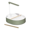 thumbnail image 3 of Bañera para loros, ducha automática para pájaros, contenedor de bañera con perchas de madera y bomba para periquitos, pájaros pequeños y medianos. Cabezal de ducha verde, 3 of 4
