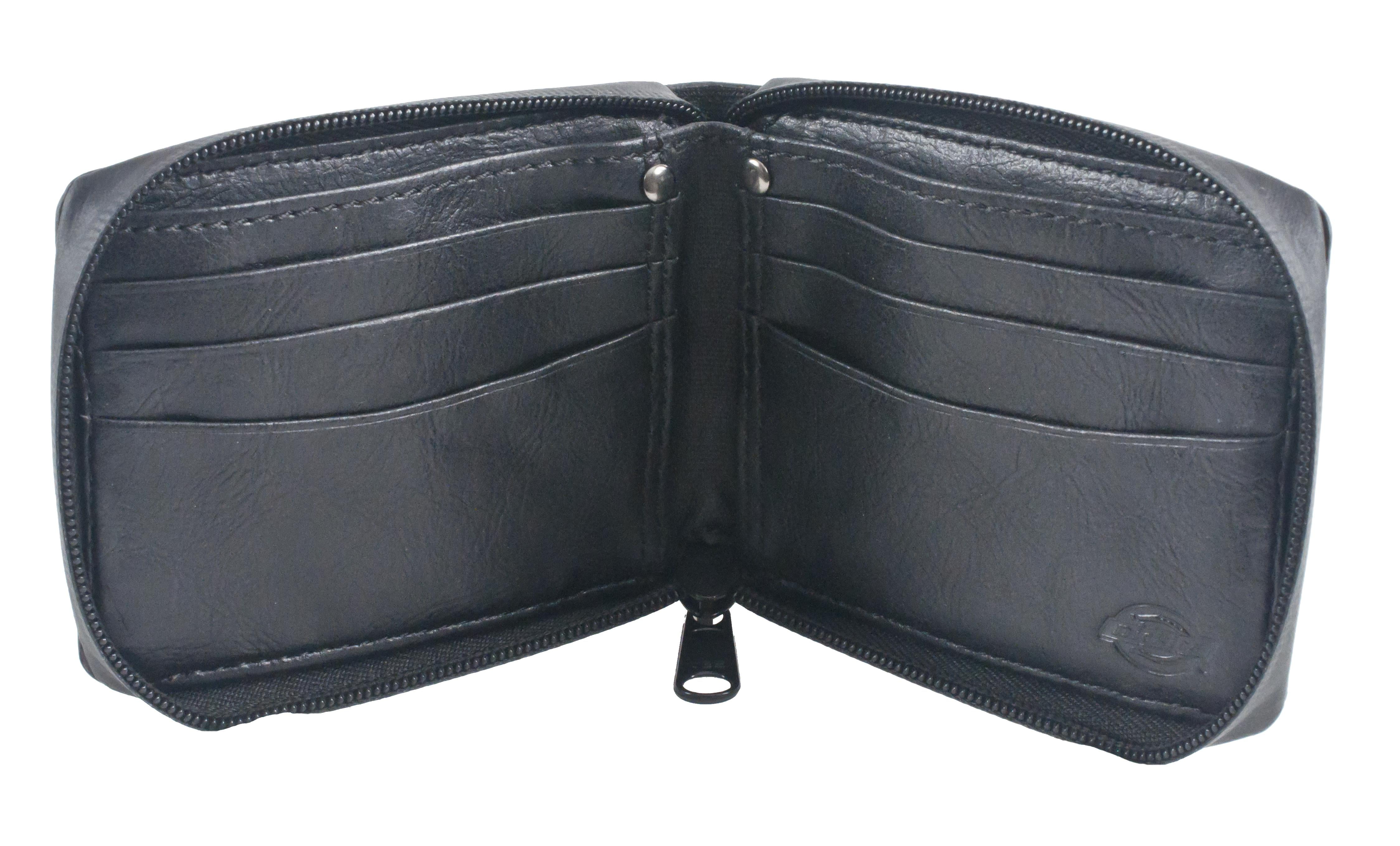 Dickies Men's Leather Slimfold ZipAround Wallet Walmart Canada