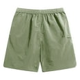 thumbnail image 5 of MIXUE Mens Shorts Summer Solid Color Quick Drying Loose Sports Casual Thin Ice Silk Cargo Beach Mens Workout Shorts Activewear,Green,XXXXL, 5 of 5