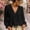 Black, variant on Ruffled Chiffon Blouses for Women, V Neck Lantern Sleeve Blouse Boho Plain Shirt Cute Peasant Blouses Basic Tees Modest Flowy Tops Loose Fit Tee Shirt Women Ladies Casual Tops,Black,L