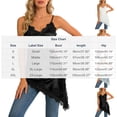 thumbnail image 4 of Asxite Womens Pajamas Solid Irregular Hem Lace Camisole Short Nightgown Satin, 4 of 4
