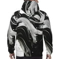 thumbnail image 7 of Fotbe Men's Hoodie with Fluid Black White Paint Swirls Pattern - Kangaroo Pocket Pullover Hooded Sweatshirt, Perfect for Daily Wear, Travel, and Home-Medium, 7 of 7