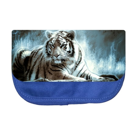 Pencil Case Animal Tiger Bengal Pencil Pouch 2 Pocket Pencil Case Organizer Pencil Bag Blue