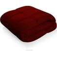 thumbnail image 4 of Roch Linen Lightweight All Season Down Alternative Comforter - 100% Cotton and Soft Quilted Duvet Insert, Cooling Comforter for Warm Weather/Hot Sleepers -(King/Cal King, Blood Red), 4 of 6