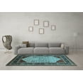 thumbnail image 3 of Ahgly Company Indoor Rectangle Oriental Light Blue Industrial Area Rugs, 4' x 6', 3 of 4