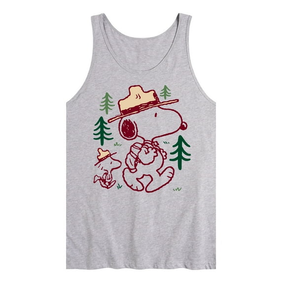 Peanuts - Snoopy and Woodstock Hiking - Men's Jersey Tank Top