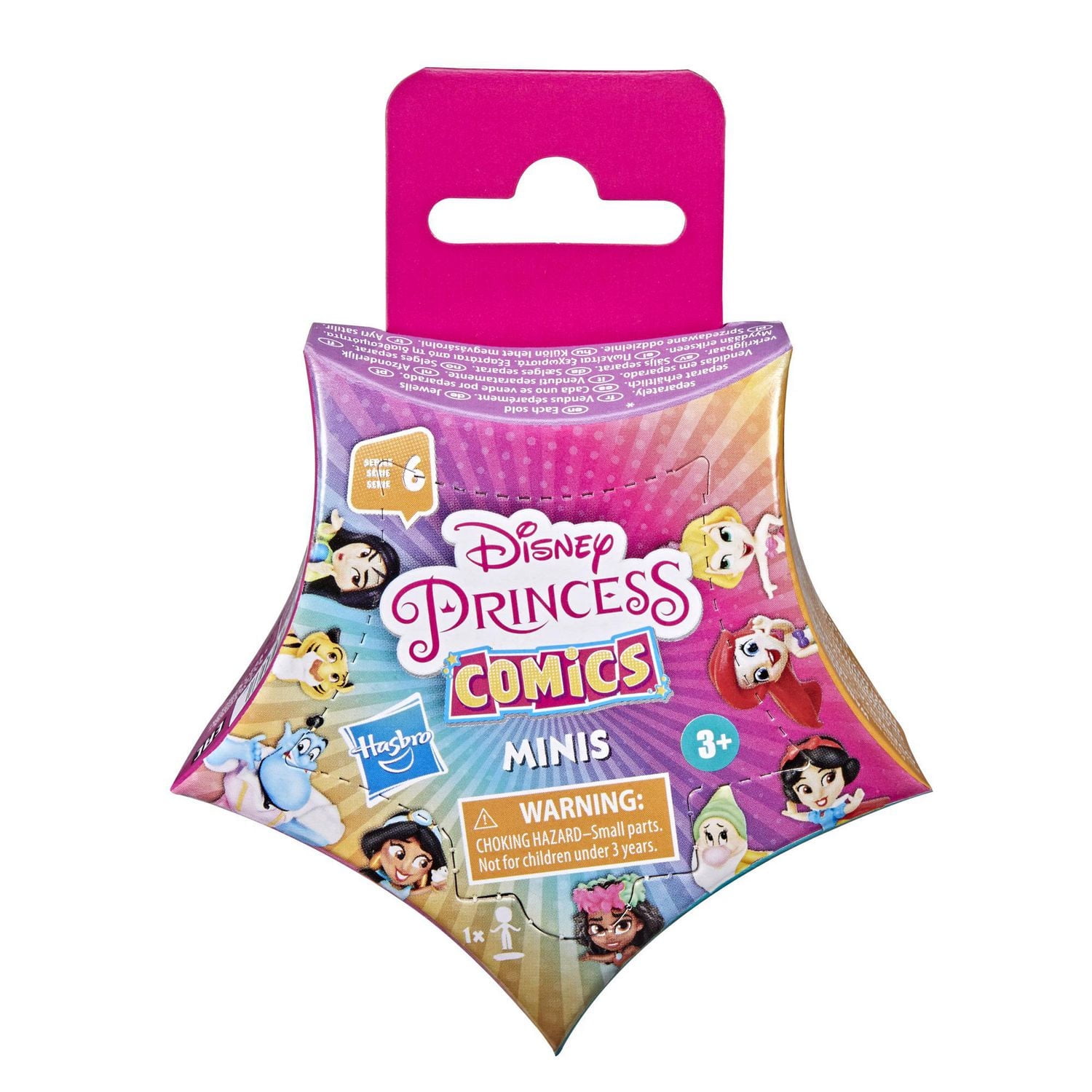 Disney Princess Comics, poupées de 5 cm à collectionner, boîte-surprise avec les personnages préférés des bandes dessinées Disney Princess