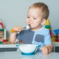 thumbnail image 6 of Kids Fork and Spoon Set, Stainless Steel Toddler Utensils with Soft-Grip Handles, Child-Sized Self-Feeding Baby Utensil Set for Travel and Home, Pink, 6 of 7