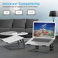 thumbnail image 3 of Boyata Laptop Stand, Aluminum Ergonomic Laptop Riser Computer Stand for Desk, Detachable Laptop Holder Compatible for All 10-15.9" MacBook Air Pro, Samsung, Acer, Dell Laptops-Black, 3 of 7