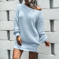 thumbnail image 7 of FDGIU Women's Oversized Knit Sweater 2025 - Chunky Solid Color Crew Neck Pullover, Warm Winter Fall Top, Cozy Casual Loose Fit, 7 of 7