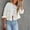 White, variant on BEFOKA Crop Button Up Shirts for Women Dressy Casual Work Shacket V Neck Long Sleeve Lightweight Tops with Pocket