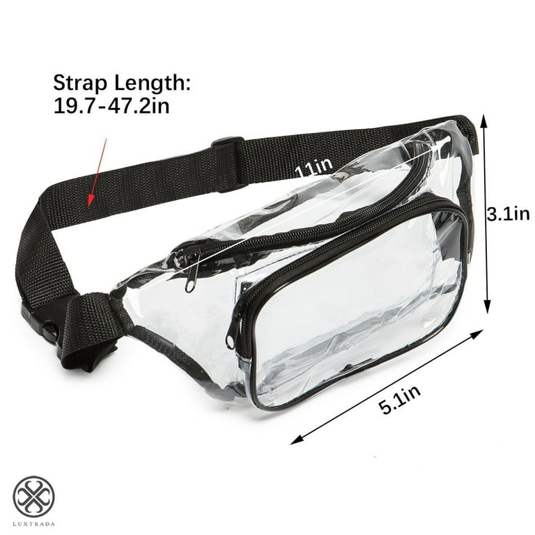  Waterproof Fanny Packs Pouch Clear Bag (2 Pack) For