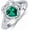 8, variant on 925 Sterling Silver Rose Flower Ring 6.5X6.5 mm Heart Shape Emerald Flower Engagement Ring for Women