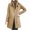 Khaki-Coat, variant on Qetyuw Trench Coat for Women Wool Blend Full Zip Up Peacoat Oversized Long Sleeve Casual Jacket Outwear
