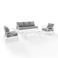 thumbnail image 4 of Crosley Kaplan 4 Piece Outdoor Sofa Set in Gray, 4 of 14