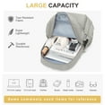 thumbnail image 4 of SYCNB Backpack for School Students, Waterproof Lightweight High School Bags Travel Daypack Book Bags Simple Cute College Backpack Rucksack for Women Men Bookbag Laptop Backpacks, Grey Brown, 4 of 9