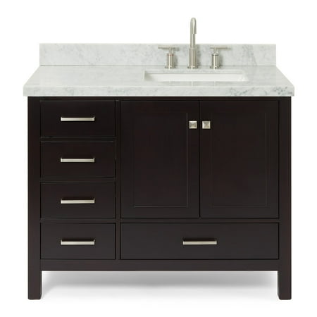 Ariel A043srcwrvo Cambridge 43" Free Standing Single Basin Vanity Set - Brown