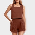 thumbnail image 2 of MKLEKYY Pantalones Cortos Deportivos Para Mujer Conjuntos De 2 Piezas Para Mujer Conjuntos A Juego Pantalones Cortos De Dos Piezas Tops Cortos Conjunto De Ropa De Moda, 2 of 5
