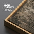 thumbnail image 2 of IDEA4WALL Extra Large Framed Canvas Print Wall Art Forest Landscape in Sepia Tones Illustrations Nature Wilderness Antique Retro Fine Art Oversized Artwork Relax/Calm for Living Room - 60"x30", 2 of 5
