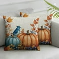 thumbnail image 4 of Fall Pillows Fall Throw Pillow Covers Blue Watercolor Pumpkin Outdoor Fall Pillowcase Patio Porch Pillows Case for Outdoor Fall Autumn Decor, 4 of 8