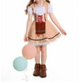 thumbnail image 6 of YOUYEDIAN Oktoberfest Outfit for Kids Girls Short Sleece German Beer Dirndl Dresses Traditional Halloween Festival Outfit Brown 7-8 Years, 6 of 6