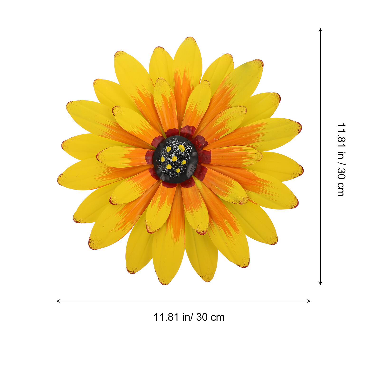 Iron Simulated Flower Wall Hanging Decor Flower Garden Wall Art