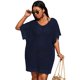 thumbnail image 1 of Vestido de baño SOLY HUX para mujer, talla grande, azul 2XL, 1 of 5