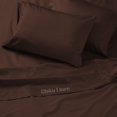 thumbnail image 4 of Pure Egyptian Cotton Full Size Bed Sheets Set (Full, 600 Thread Count), 4-Pieces Egyptian Cotton Sheets Full Size Bed- Sateen Sheets - ( 14" to 16" Deep Pocket ) Sheets, Chocolate, 4 of 5