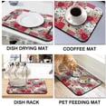 thumbnail image 3 of Coffee Bar Mat Accessories for Countertop Absorbent Anti-Slip Silicone Pioneer Flower Dish Drying Mats for Kitchen Counter Draining Pad Decor Gift Fit Coffee Maker Coffee Pot Espresso Machine 23x15in, 3 of 6
