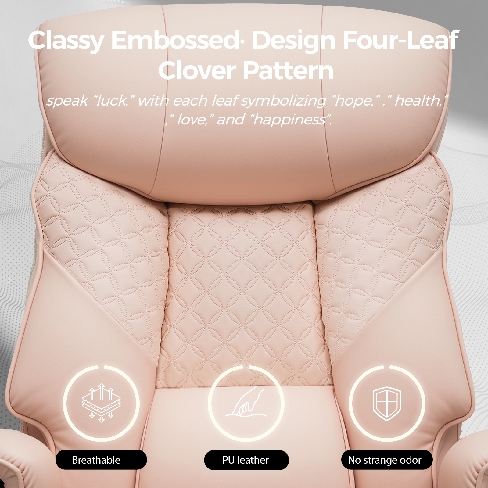 CloudRest Pro 400lbs Executive heavy duty office chair, High Back Ergonomic Computer Desk Chairwith Lumbar Back Support, Pink