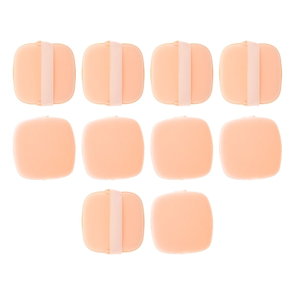 Unique Bargains 10 Pcs Square Face Makeup Sponge for Bedrooms Nude Hydrophilic Polyurethane