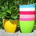 thumbnail image 2 of Lazy Plastic Flowerpot Hydroponic Gardening Color Triangular Plastic Flowerpot Automatic Suction Flowerpot, 2 of 4