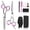 Pink-10, variant on Hair Cutting Scissors Thinning Shears- Fcysy Professional Barber Sharp Hair Scissors Hairdressing Shears Kit with Haircut Accessories in Leather Case for Cutting Styling Hair for Women Men Pet- 7 Pcs